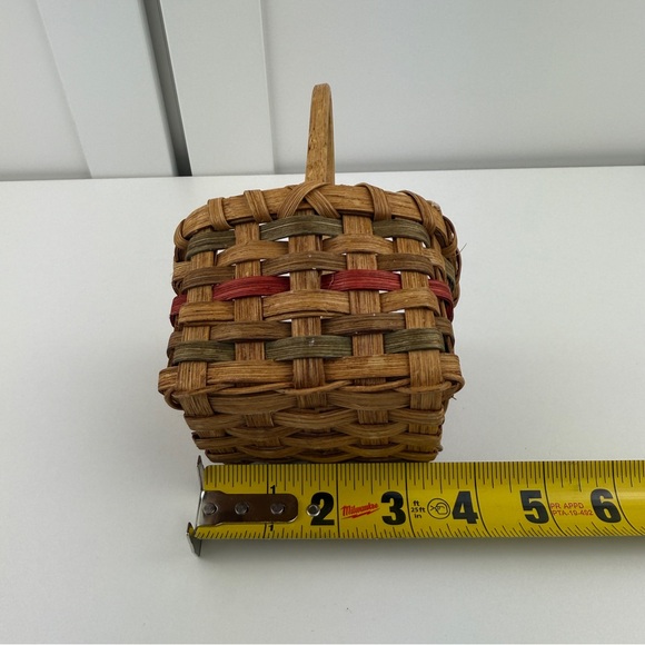 Vintage Miniature Basket Farmhouse Primitive Christmas Folk Art Country Decor! - Picture 14 of 16